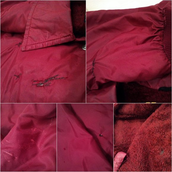 Vintage 70s Sears Outerwear Chore Coat Utility Jacket Unisex 3XLT Pockets Wine - Picture 8 of 10